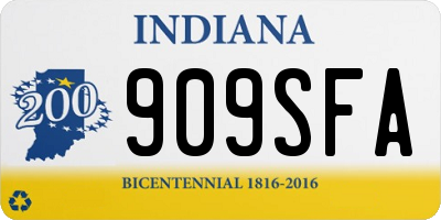 IN license plate 909SFA