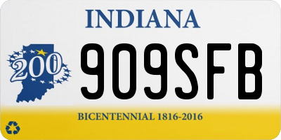 IN license plate 909SFB