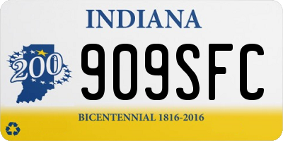 IN license plate 909SFC