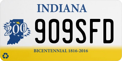 IN license plate 909SFD
