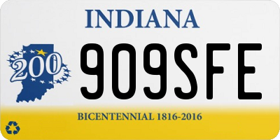 IN license plate 909SFE