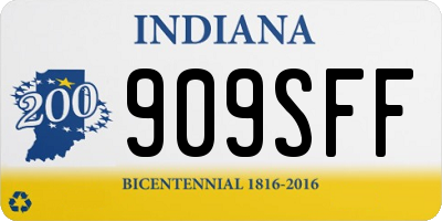 IN license plate 909SFF
