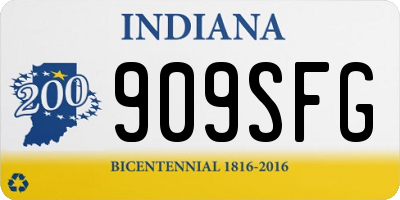 IN license plate 909SFG