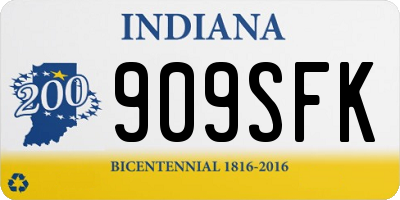 IN license plate 909SFK