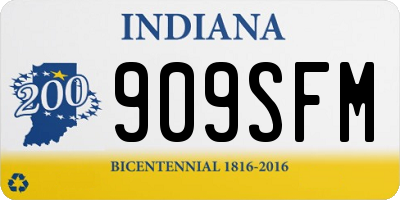 IN license plate 909SFM
