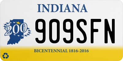 IN license plate 909SFN