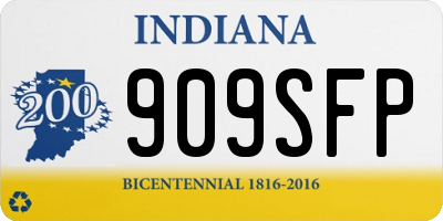 IN license plate 909SFP