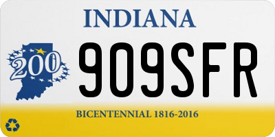 IN license plate 909SFR
