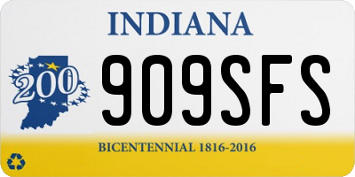 IN license plate 909SFS