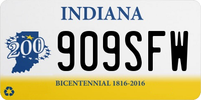 IN license plate 909SFW