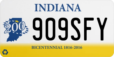 IN license plate 909SFY