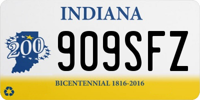 IN license plate 909SFZ