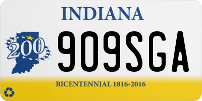 IN license plate 909SGA
