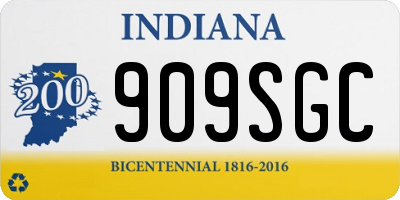 IN license plate 909SGC