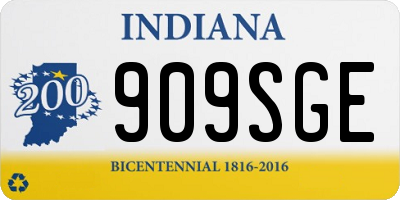 IN license plate 909SGE
