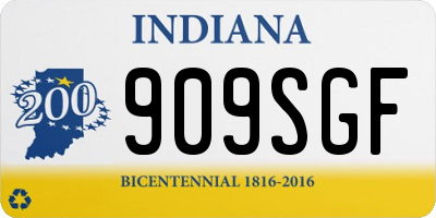 IN license plate 909SGF