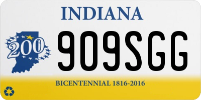 IN license plate 909SGG