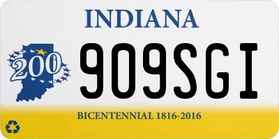 IN license plate 909SGI