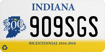IN license plate 909SGS