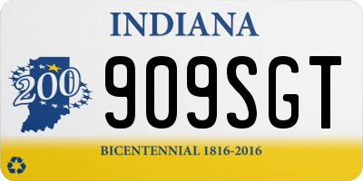 IN license plate 909SGT
