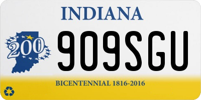 IN license plate 909SGU
