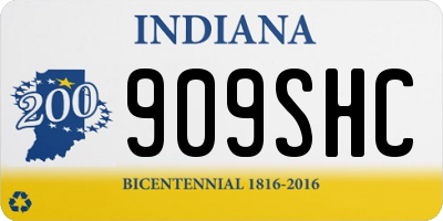 IN license plate 909SHC