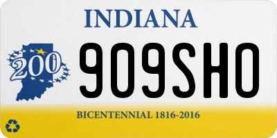 IN license plate 909SHO
