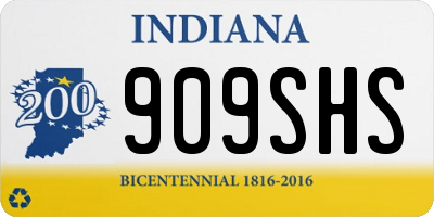 IN license plate 909SHS