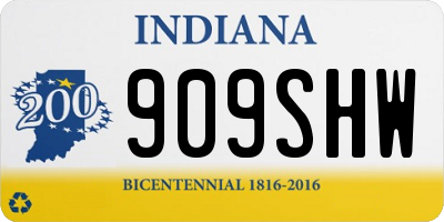 IN license plate 909SHW