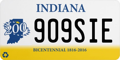 IN license plate 909SIE