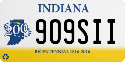 IN license plate 909SII