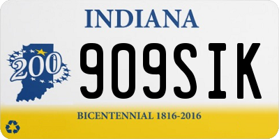 IN license plate 909SIK