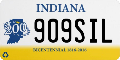 IN license plate 909SIL