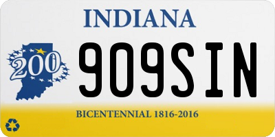 IN license plate 909SIN