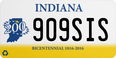 IN license plate 909SIS