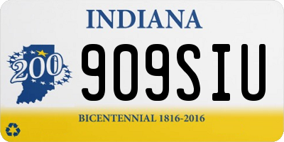 IN license plate 909SIU