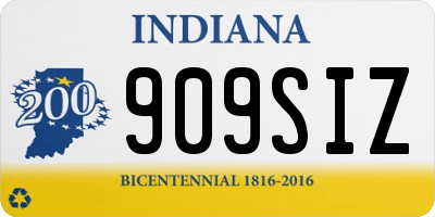 IN license plate 909SIZ