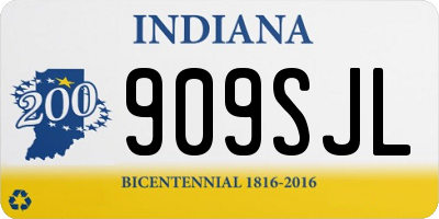 IN license plate 909SJL