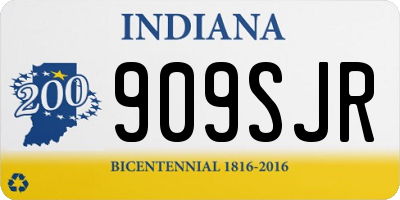 IN license plate 909SJR