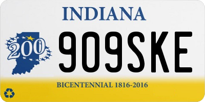 IN license plate 909SKE