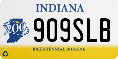IN license plate 909SLB