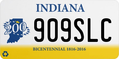 IN license plate 909SLC