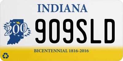 IN license plate 909SLD