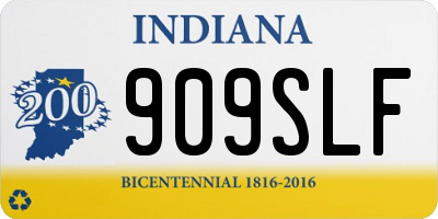 IN license plate 909SLF