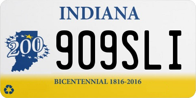IN license plate 909SLI