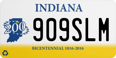IN license plate 909SLM