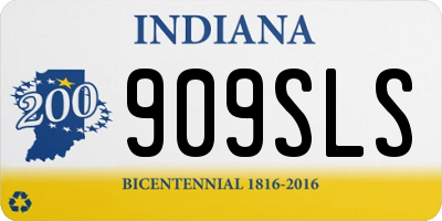 IN license plate 909SLS