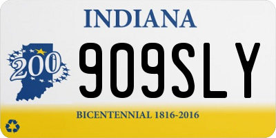 IN license plate 909SLY