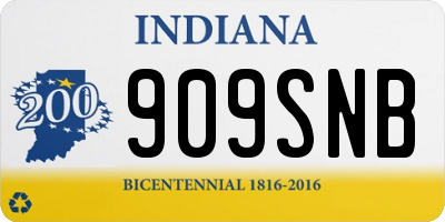 IN license plate 909SNB