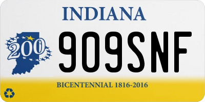 IN license plate 909SNF